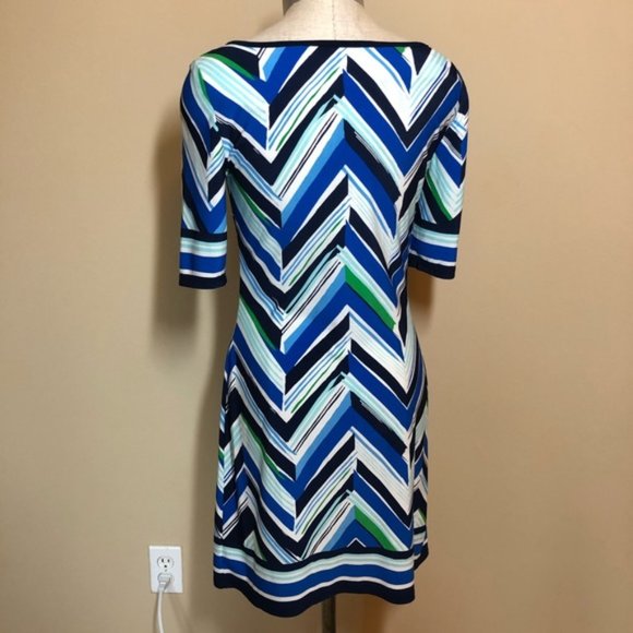 Eliza j chevron shift dress mod colorful - Picture 3 of 6